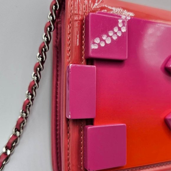 Chanel Lego Hot Pink Patent Brick Ombre Patent Flap - Picture 6 of 16